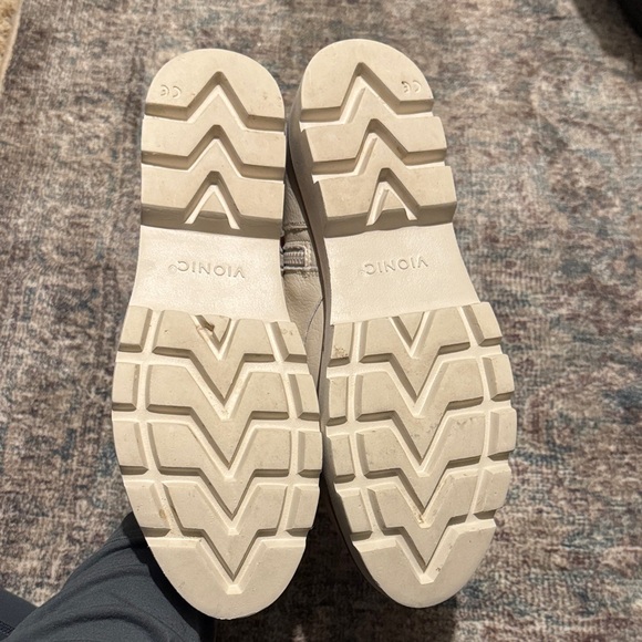 Vionic Off-White Lace-Up Combat Boots - Picture 3 of 3